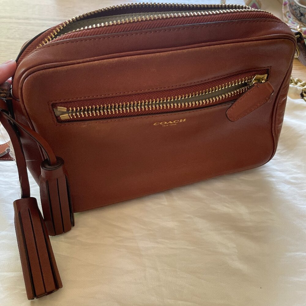 Coach Brown Leather Camera Bag